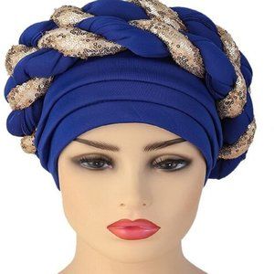 Turban Headband Beanie Braided Cap For Everyday Use or Parties